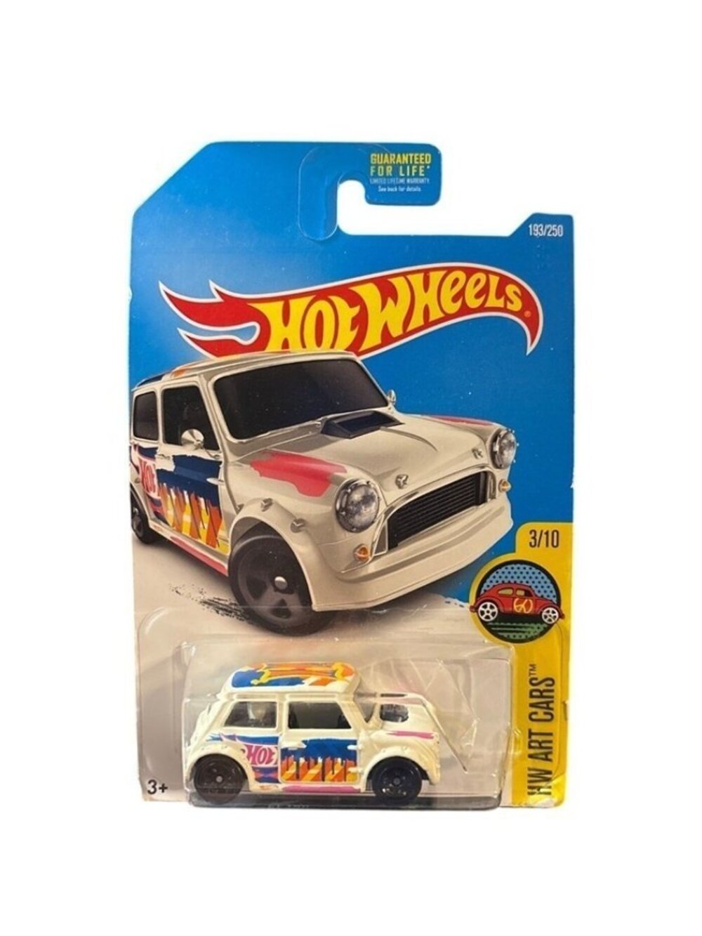 Die Cast Hot Wheels Morris Mini HW Art Cars White 193/250 3/10 Collectible 2015 - Picture 5 of 5